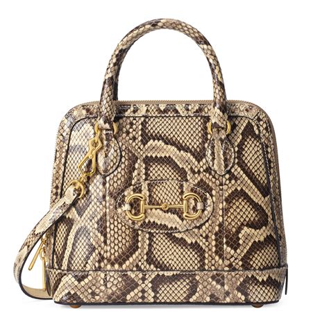 gucci 621220|Gucci Horsebit 1955 python small top handle bag .